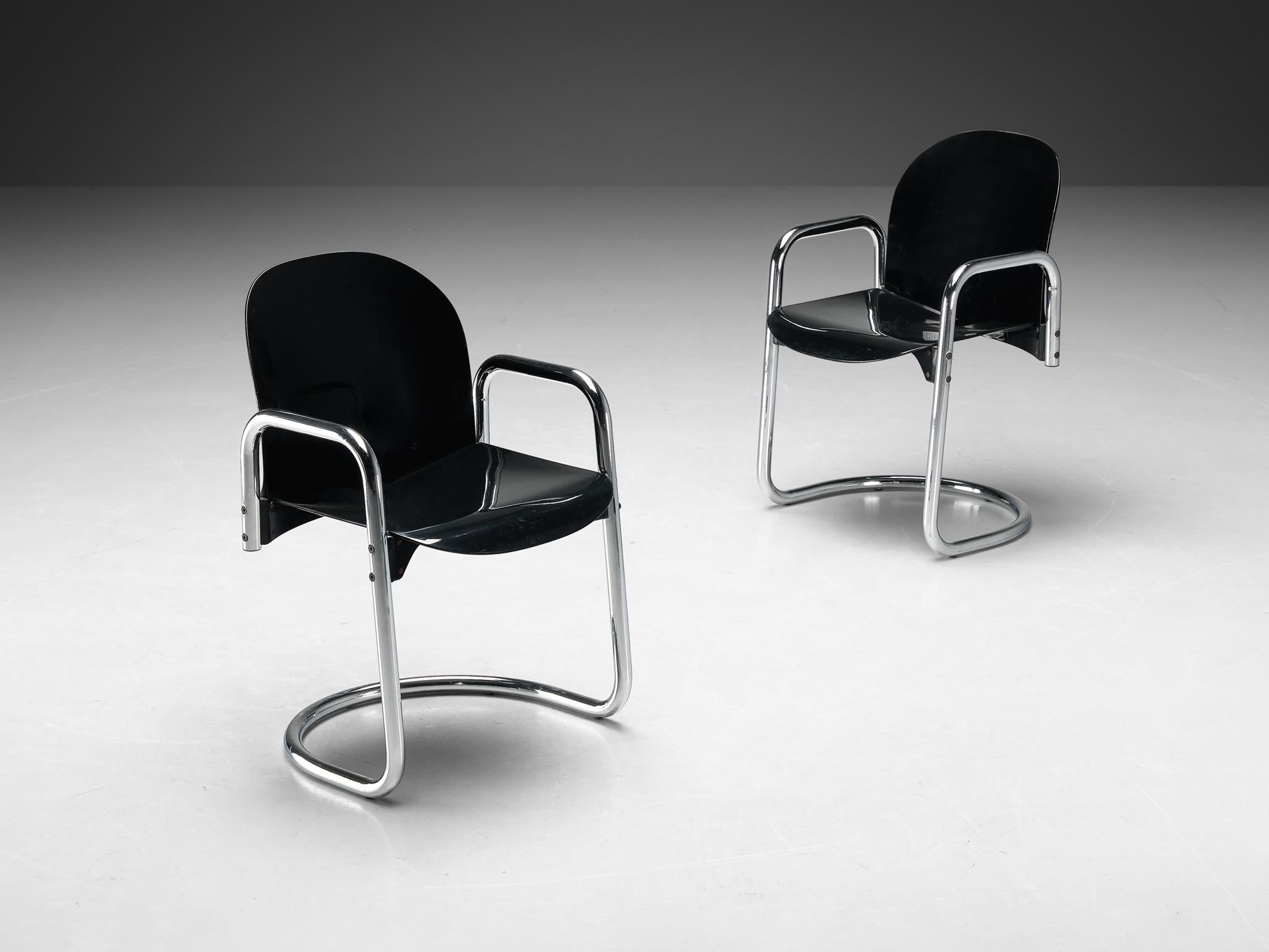 Post-Modern Afra & Tobia Scarpa for B&B Italia 'Dialogo Dessau' Dining Chairs  For Sale