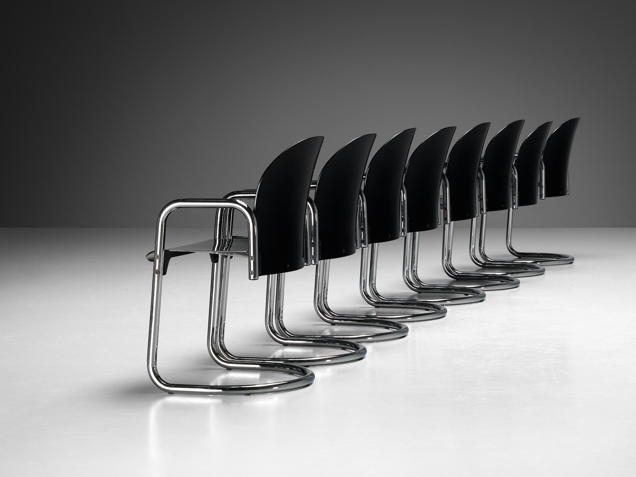 Late 20th Century Afra & Tobia Scarpa for B&B Italia 'Dialogo Dessau' Dining Chairs For Sale
