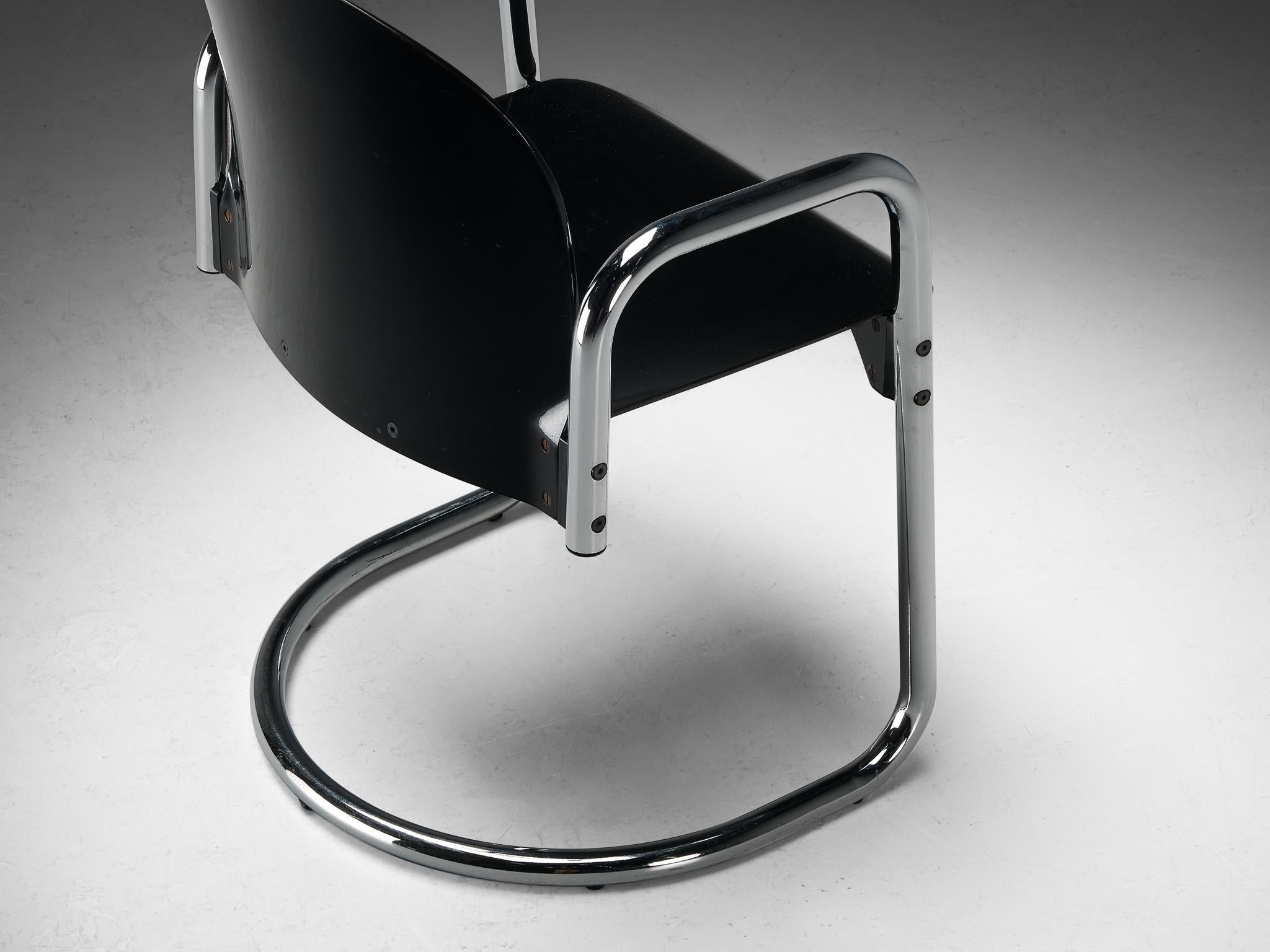 Metal Afra & Tobia Scarpa for B&B Italia 'Dialogo Dessau' Dining Chairs  For Sale