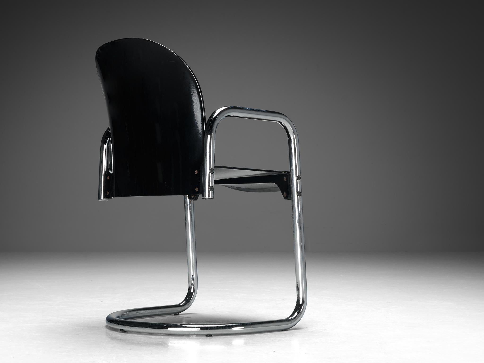 Metal Afra & Tobia Scarpa for B&B Italia 'Dialogo Dessau' Dining Chairs  For Sale