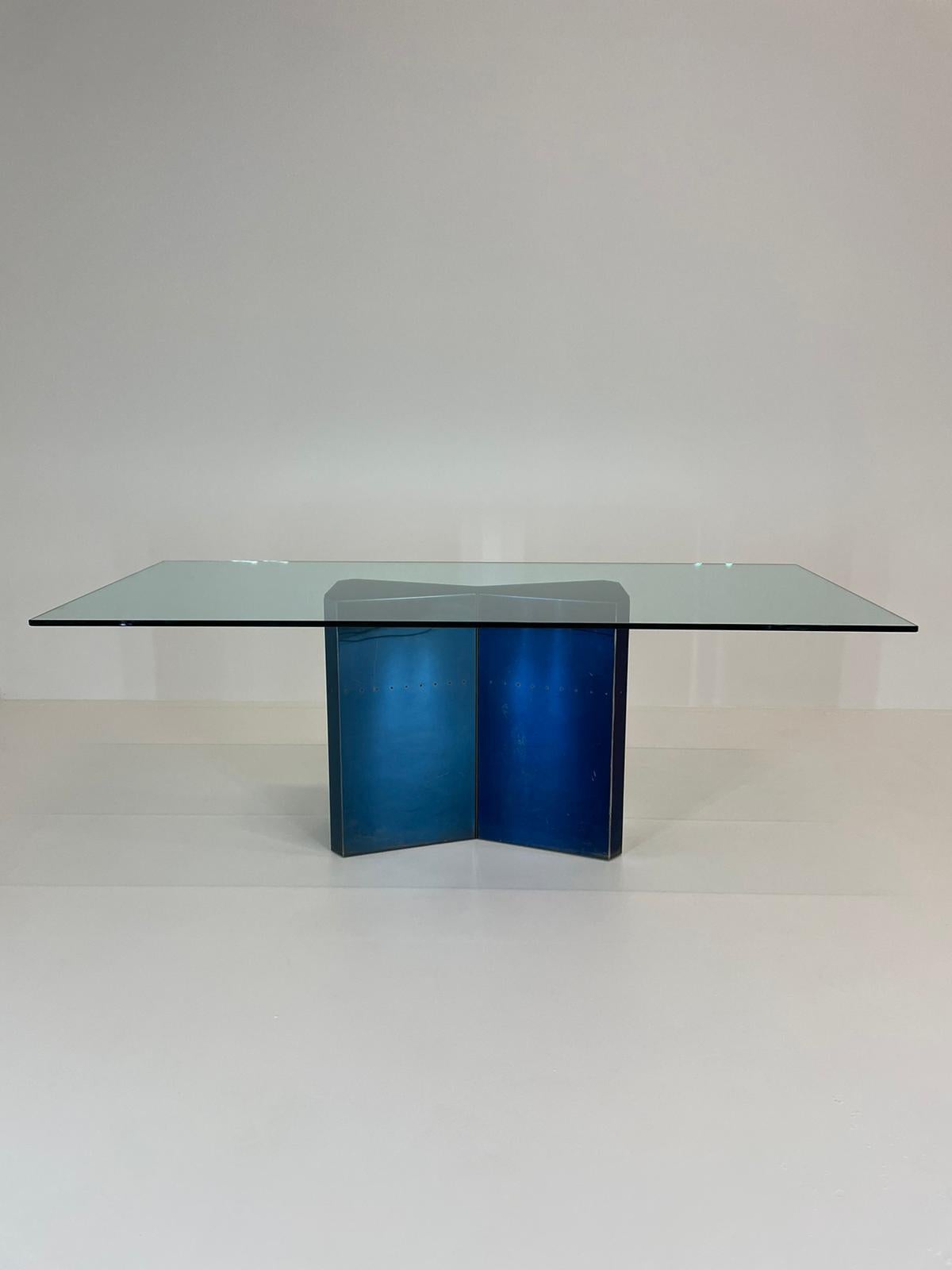 Post-Modern Afra & Tobia Scarpa for B&B Italia Rare Polygonon Dining Table Italy 1984 For Sale