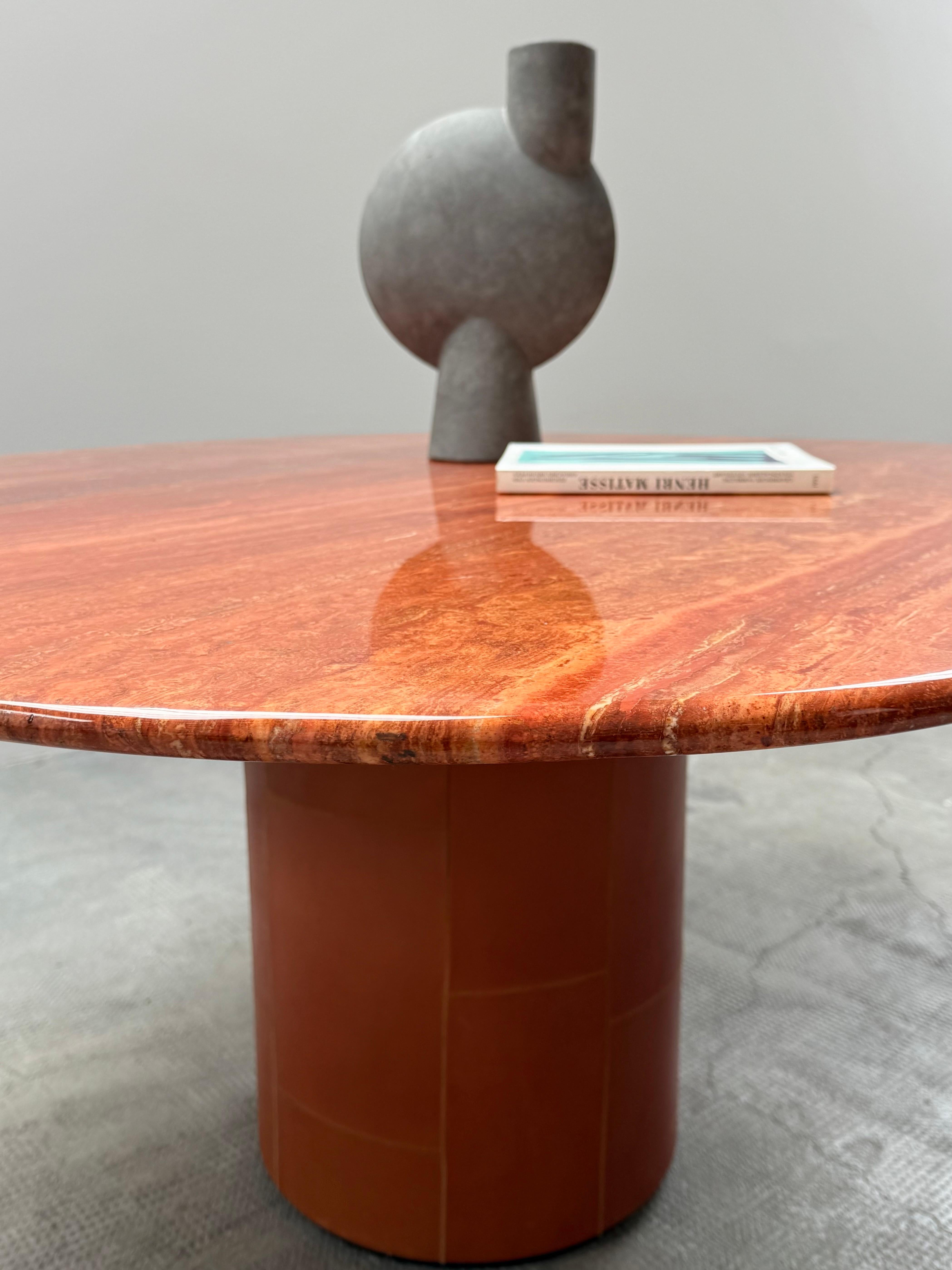 Mid-Century Modern AFRA & TOBIA SCARPA FOR B&B ITALIA TRAVERTINE DINING TABLE „TOBIO“, ITALY 1970s For Sale