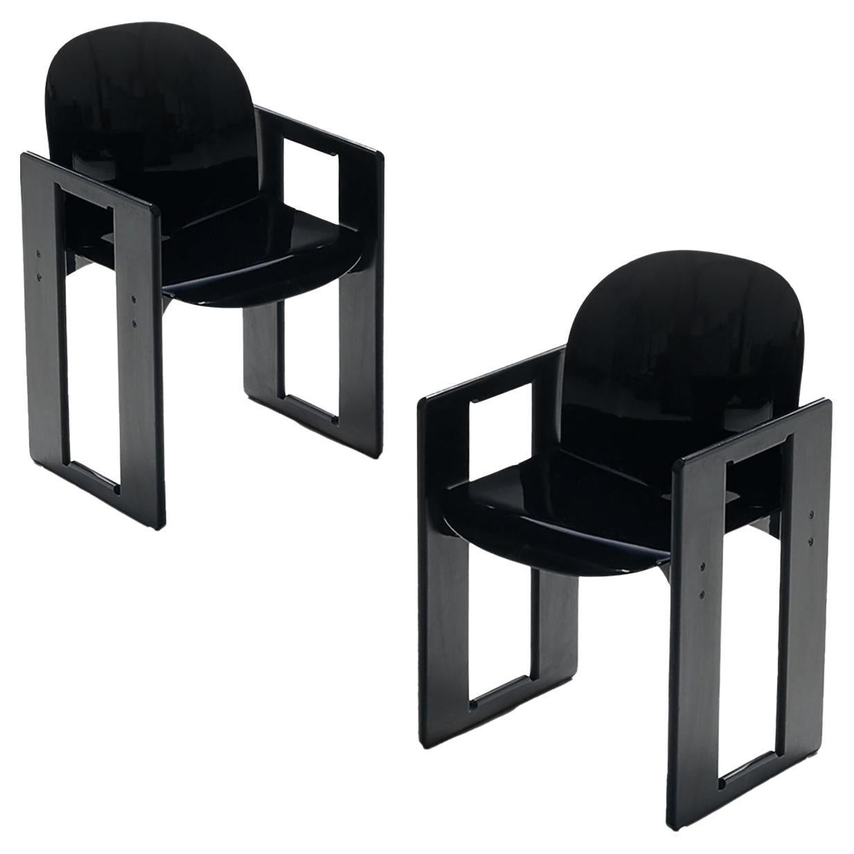 Afra & Tobia Scarpa for B&B Pair of 'Dialogo' Dining Chairs
