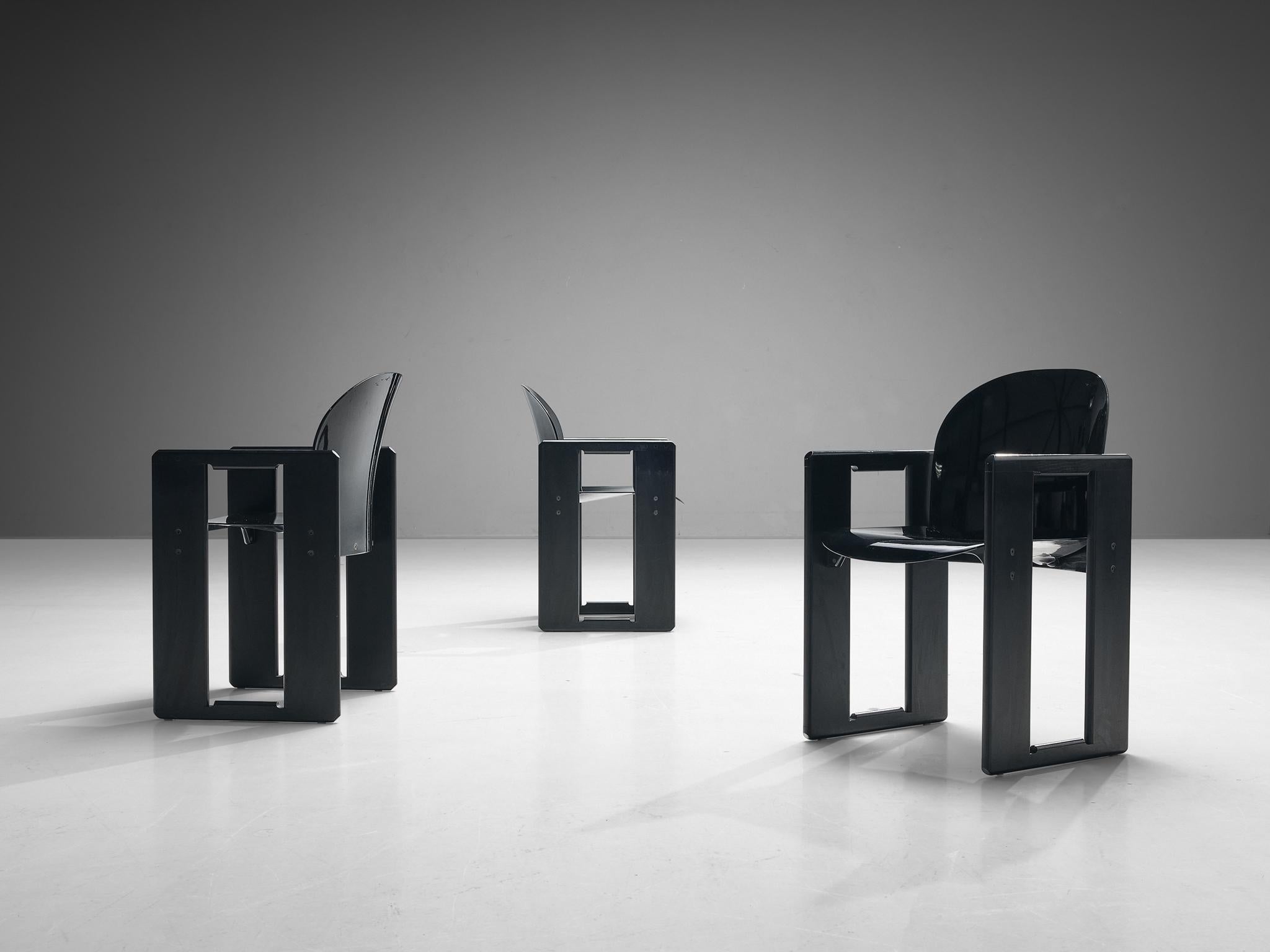 Post-Modern Afra & Tobia Scarpa for B&B Set of Eight 'Dialogo' Dining Chairs  For Sale