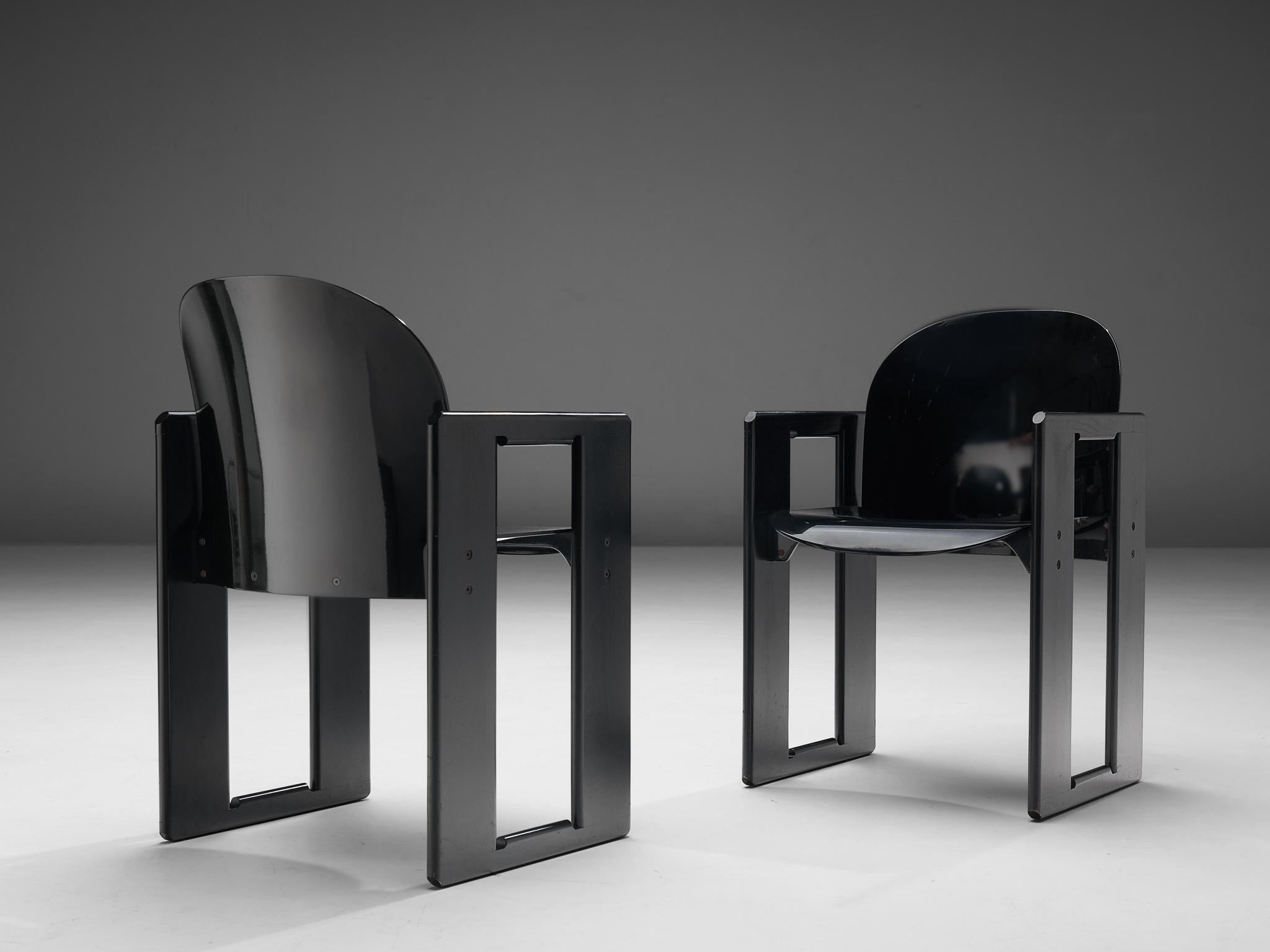 Mid-Century Modern Ensemble de six chaises de salle à manger Dialogo de Afra & Tobia Scarpa pour B&B en vente