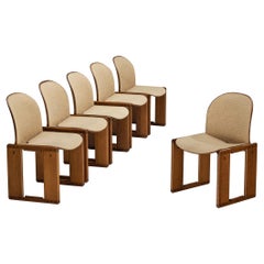Afra 
Tobia Scarpa for B&B Set of Six 
Dialogo
 Dining Chairs in Walnut