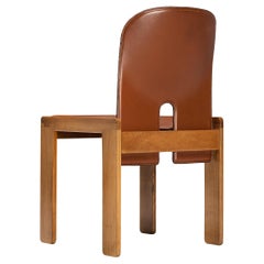Afra & Tobia Scarpa for Cassina '121' Dining Chair in Leather and Walnut