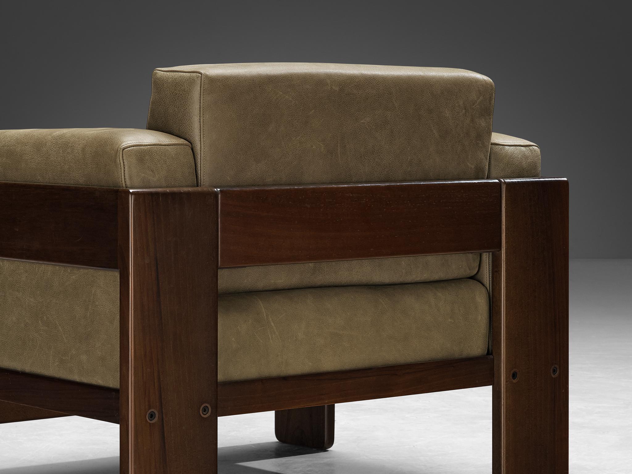 Afra & Tobia Scarpa for Cassina 'Bastiano' Lounge Chair in Leather In Good Condition In Waalwijk, NL