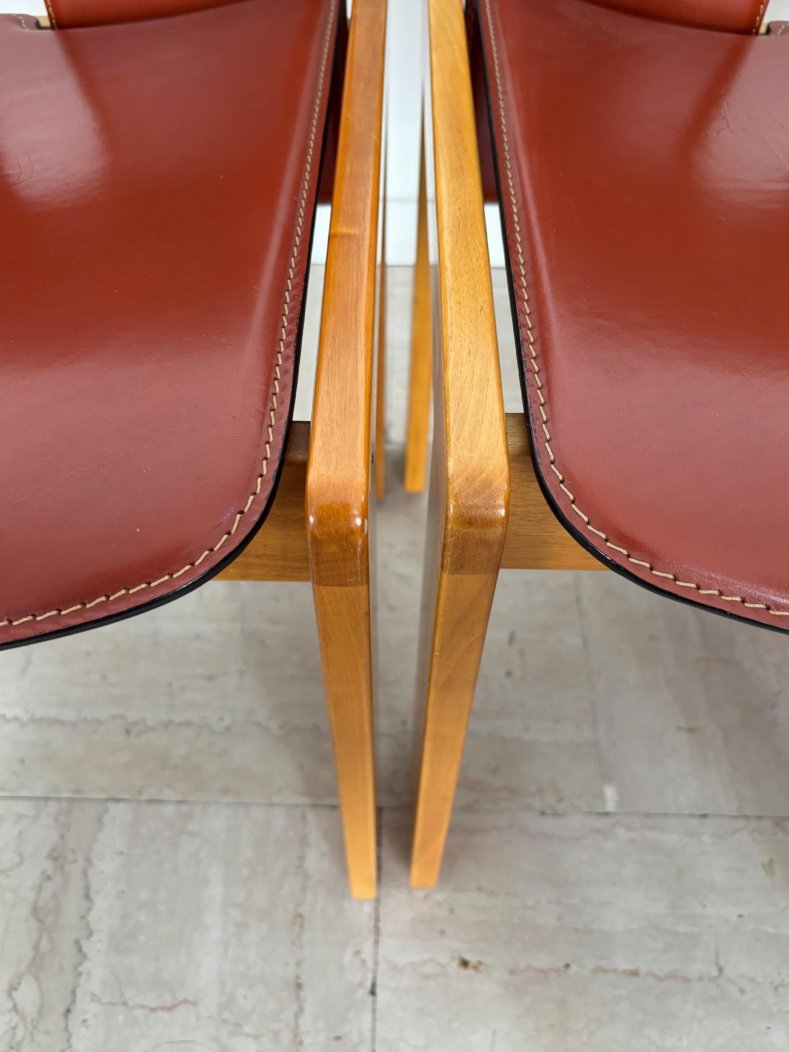 Afra & Tobia Scarpa pour Cassina Chaises de salle à manger en Wood du milieu du siècle 1960 en vente 8