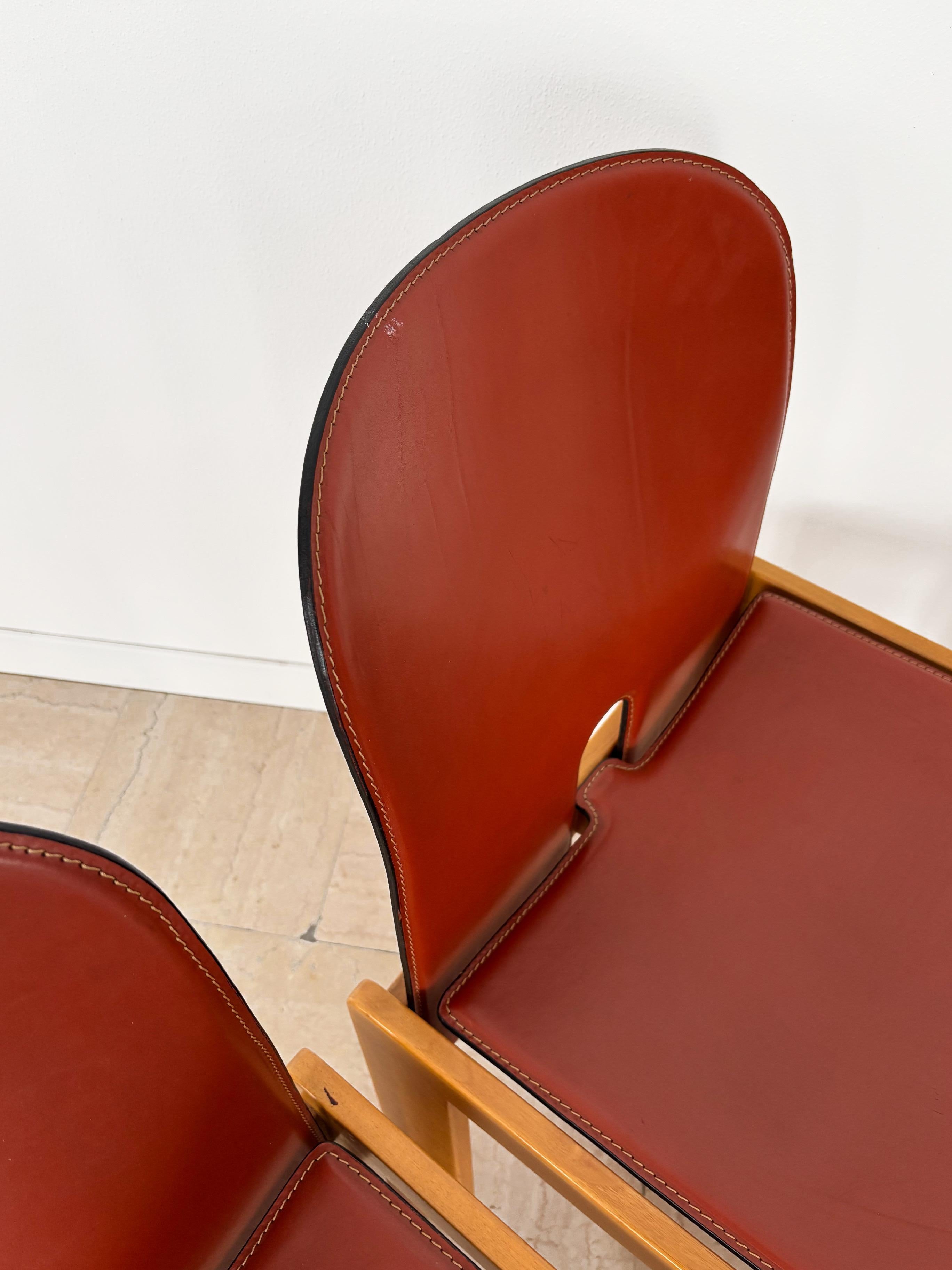 Afra & Tobia Scarpa pour Cassina Chaises de salle à manger en Wood du milieu du siècle 1960 en vente 9