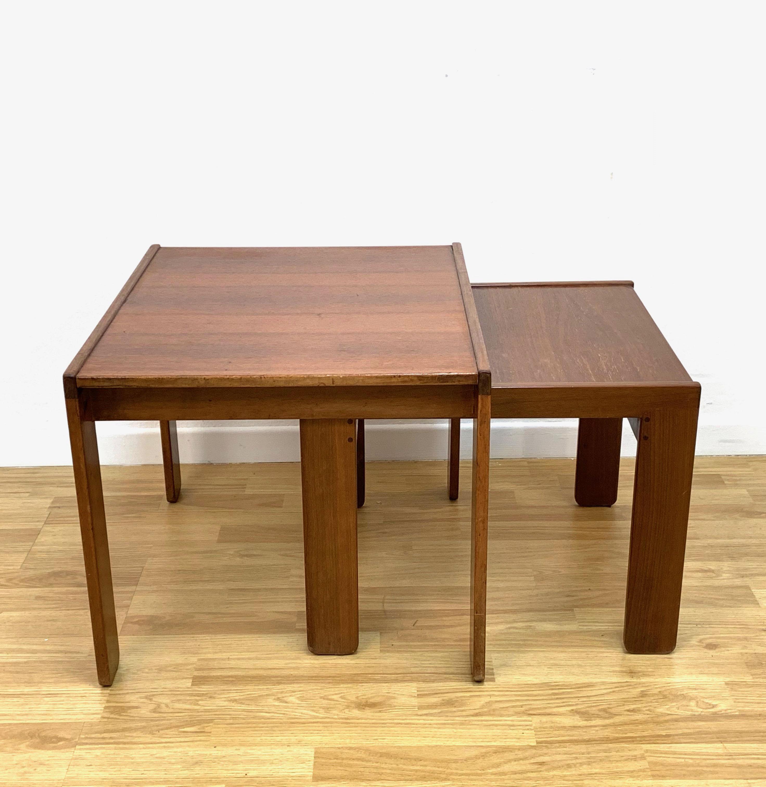 Afra & Tobia Scarpa for Cassina Nesting Tables, Set of Two, Italy, 1960s For Sale 9