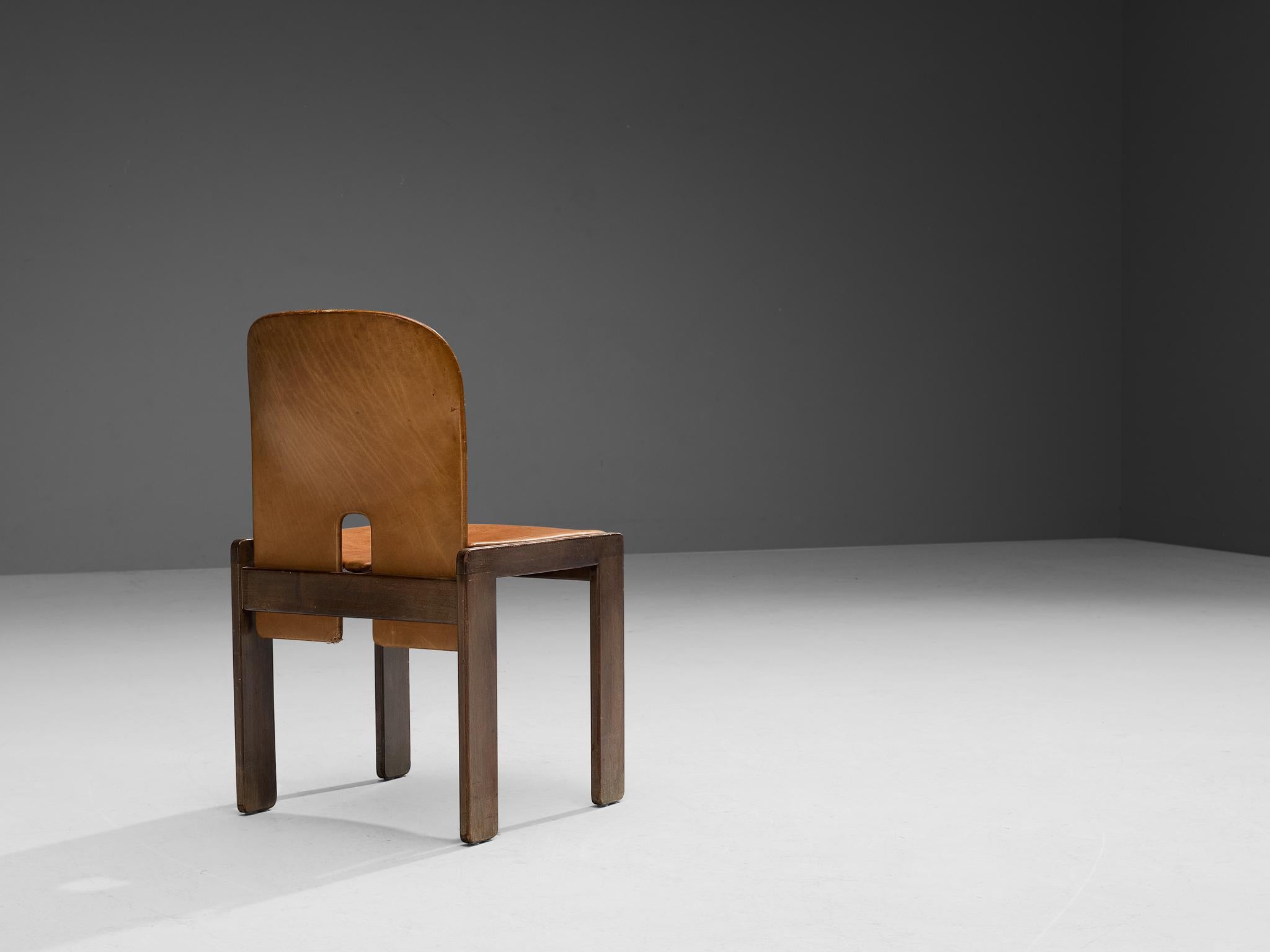 Afra & Tobia Scarpa for Cassina Pair of '121' Dining Chairs in Leather 4