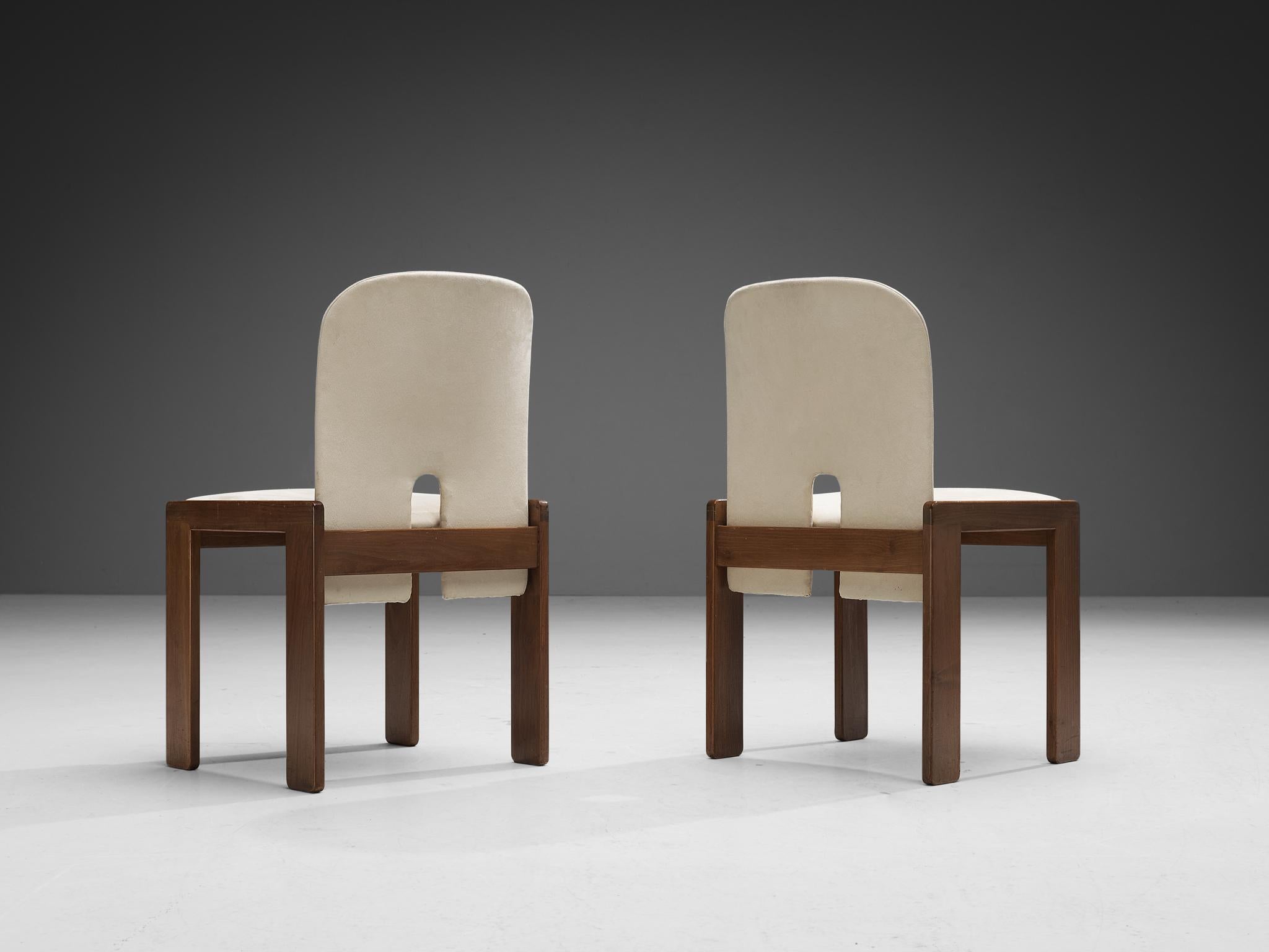 Italian Afra & Tobia Scarpa for Cassina Pair of '121' Dining Chairs in Walnut