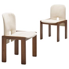 Afra & Tobia Scarpa for Cassina Pair of '121' Dining Chairs in Walnut