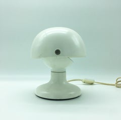 Afra & Tobia Scarpa for Flos "Jucker" White Metal Table Lamp, Italy, 1963