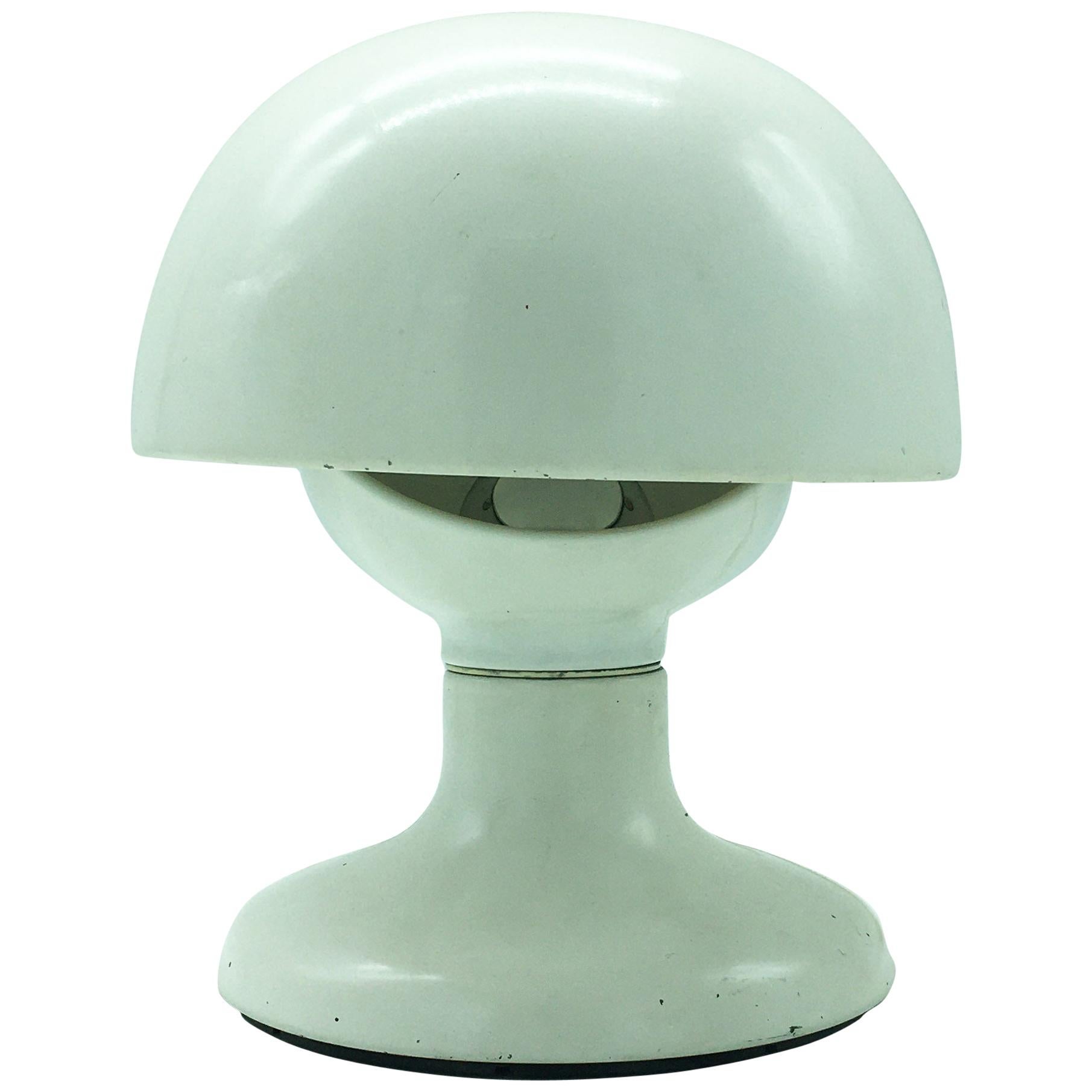 Afra & Tobia Scarpa for Flos "Jucker" White Metal Table Lamp, Italy, 1963