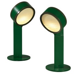 Afra & Tobia Scarpa for Flos Tamburi Table Lamps in Steel and Aluminum