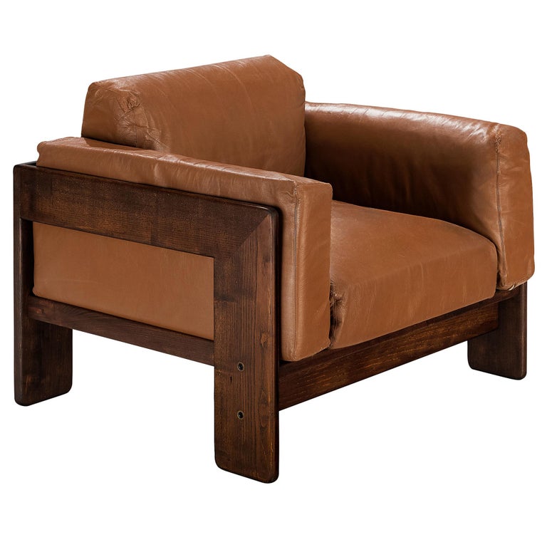 Afra & Tobia Scarpa for Gavina 'Bastiano' Lounge Chair in Ash and Leather