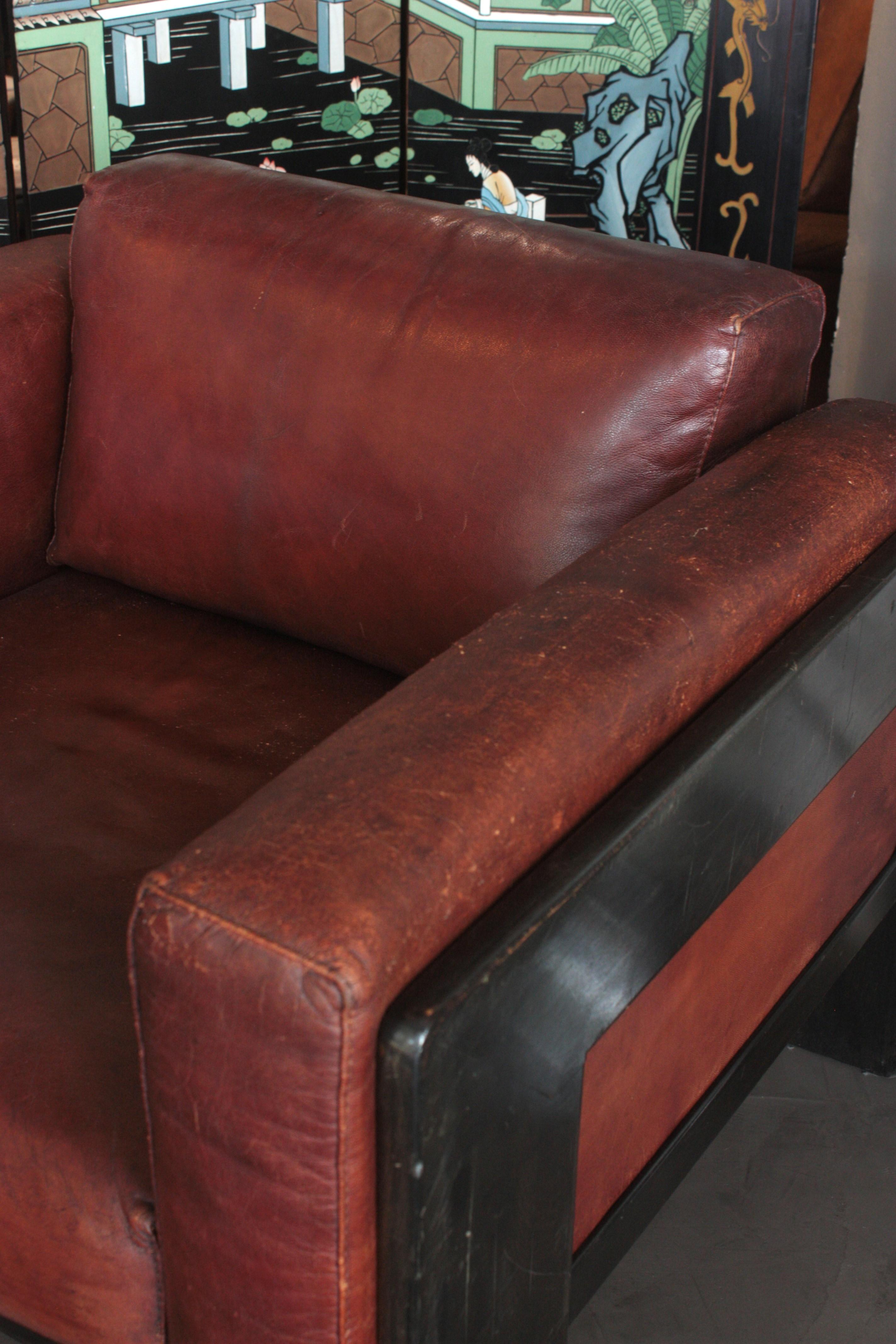 Afra & Tobia Scarpa for Gavina 'Bastiano' Lounge Chair in Leather For Sale 6