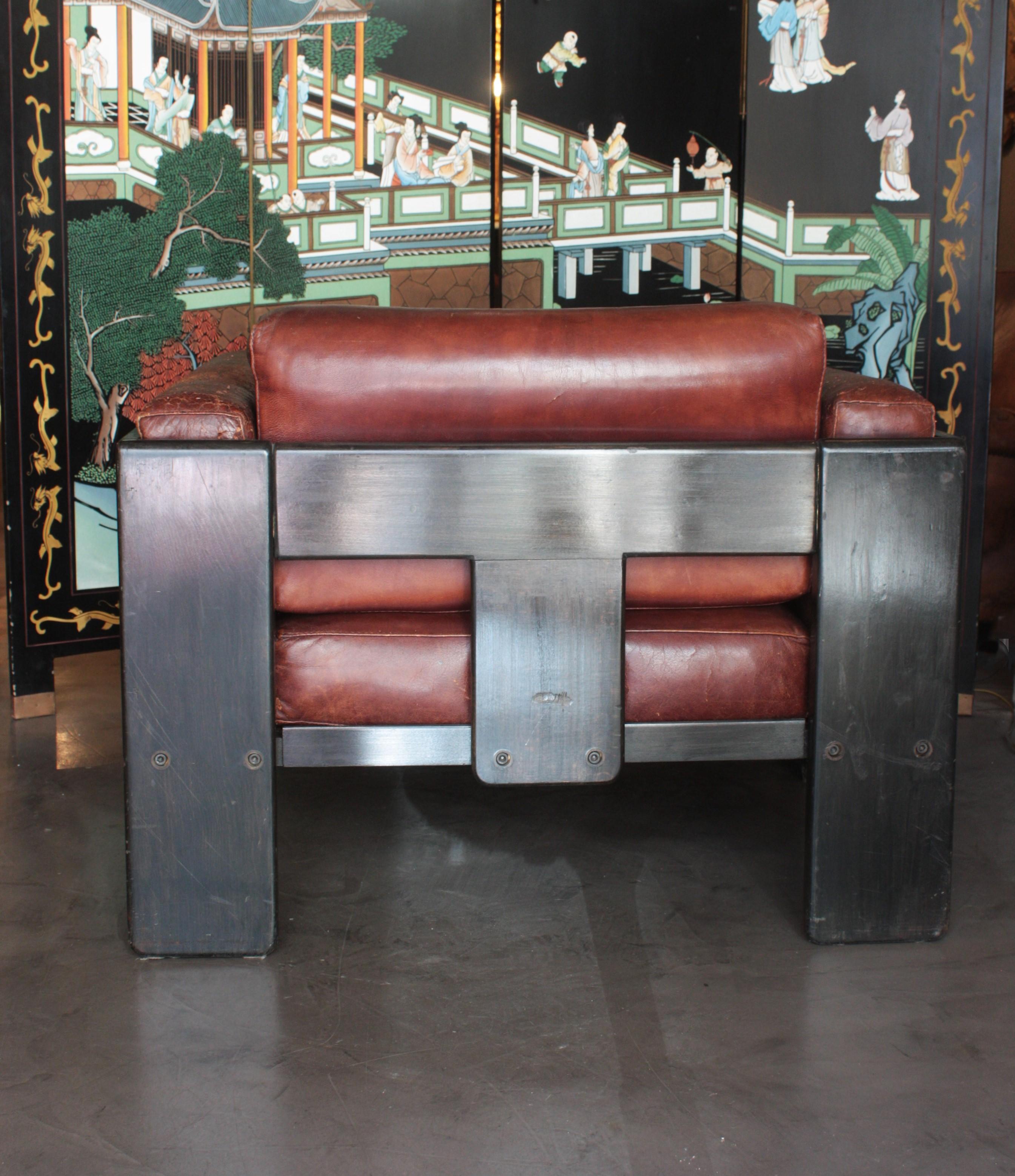 Afra & Tobia Scarpa for Gavina 'Bastiano' Lounge Chair in Leather For Sale 7
