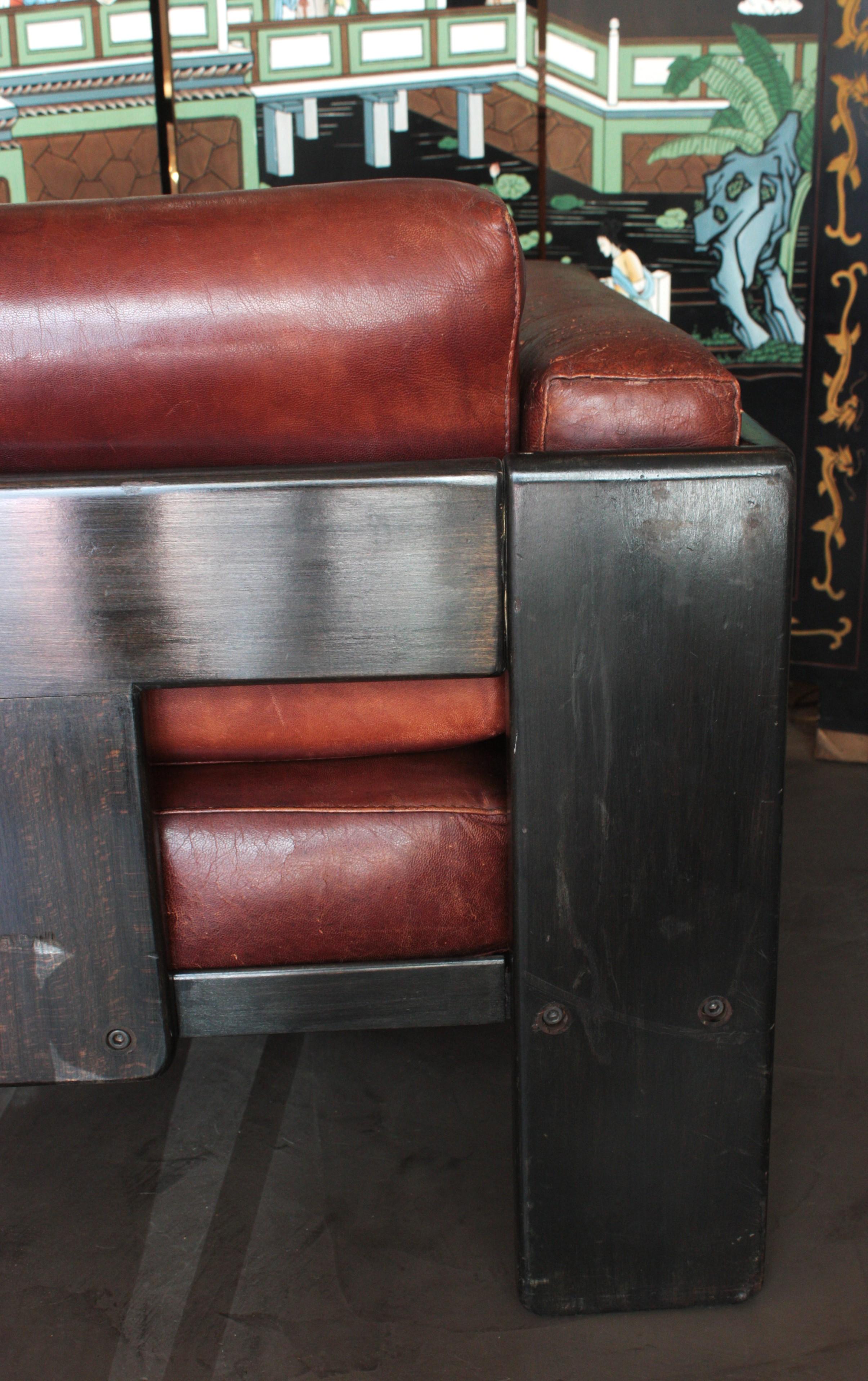 Afra & Tobia Scarpa for Gavina 'Bastiano' Lounge Chair in Leather For Sale 9