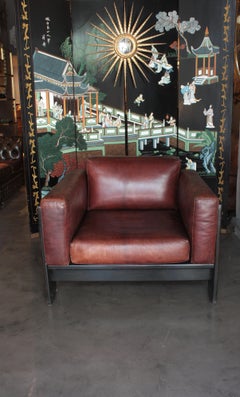 Afra & Tobia Scarpa per Gavina Sedia da salotto 'Bastiano' in pelle