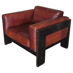 Afra & Tobia Scarpa for Gavina 'Bastiano' Lounge Chair en cuir