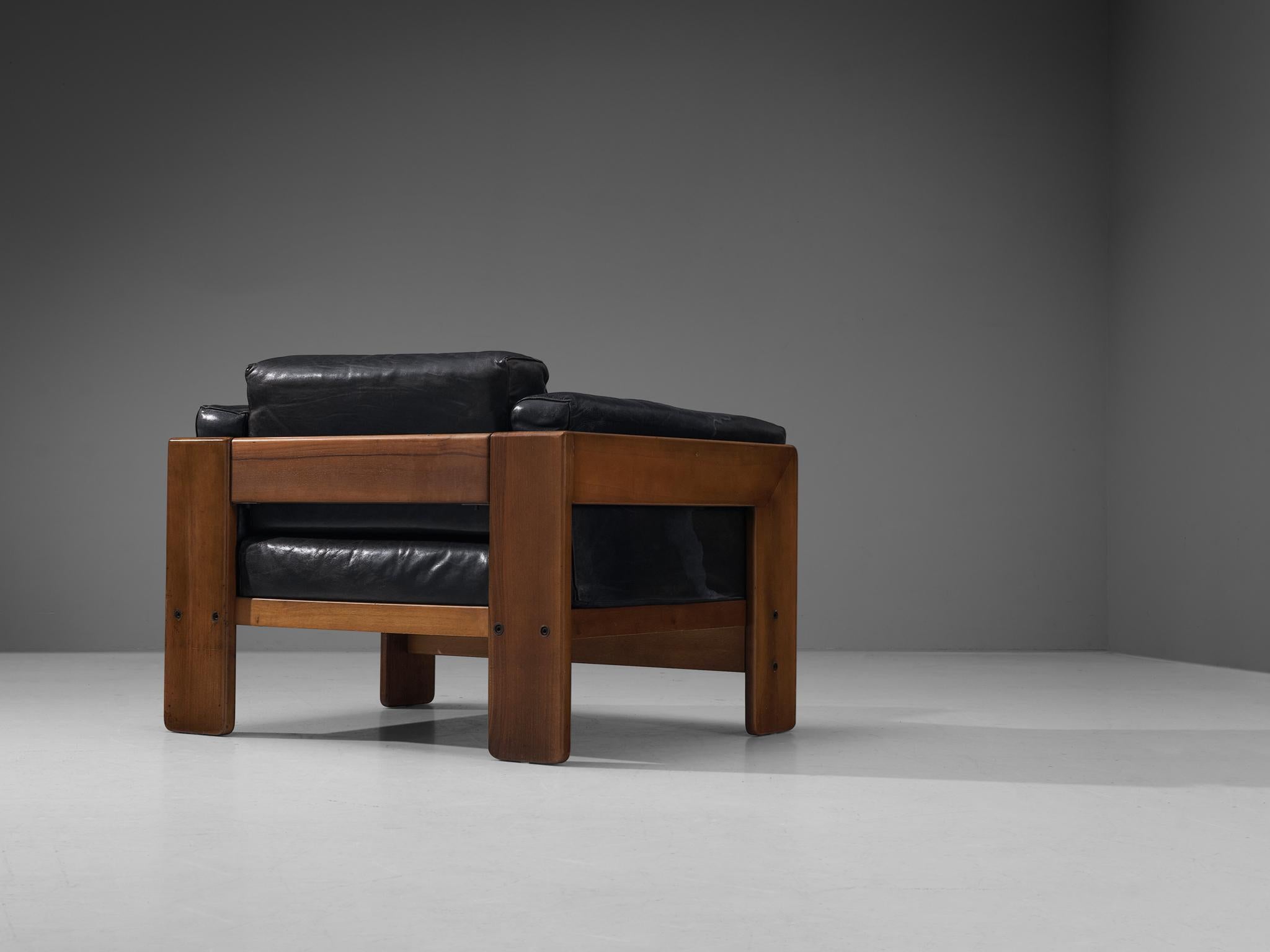 Afra & Tobia Scarpa for Knoll Pair of 'Bastiano' Lounge Chairs in Leather 2