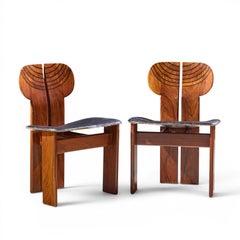 Afra & Tobia Scarpa for Maxalto Africa Mid Century Chairs - Pair