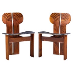 Afra & Tobia Scarpa for Maxalto Africa Mid Century Chairs - Pair