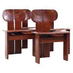 Afra & Tobia Scarpa für Maxalto Africa: 4er-Set Stühle aus der Mitte des Jahrhunderts