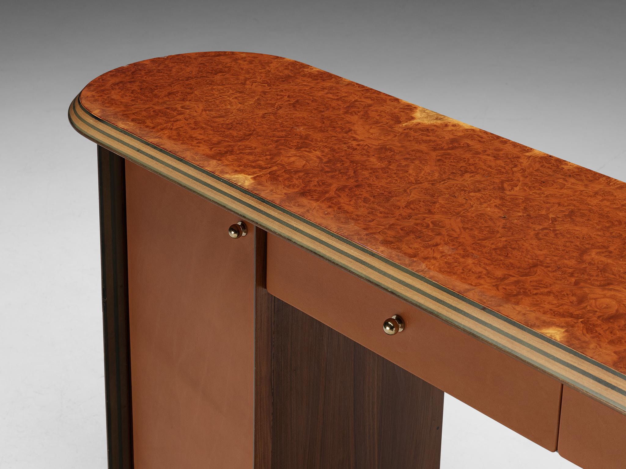 Afra & Tobia Scarpa for Maxalto 'Artona' Console Cabinet in Walnut and Leather 3