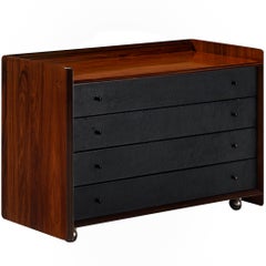 Afra & Tobia Scarpa for Maxalto 'Artona' Chest of Drawers in Leather and Walnut