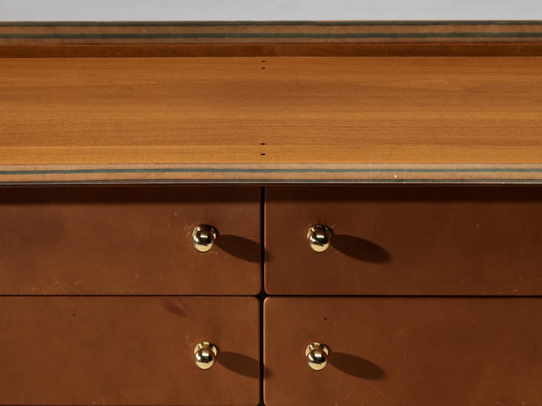 Afra & Tobia Scarpa for Maxalto 'Artona' Chest of Drawers in Walnut and Leather 1
