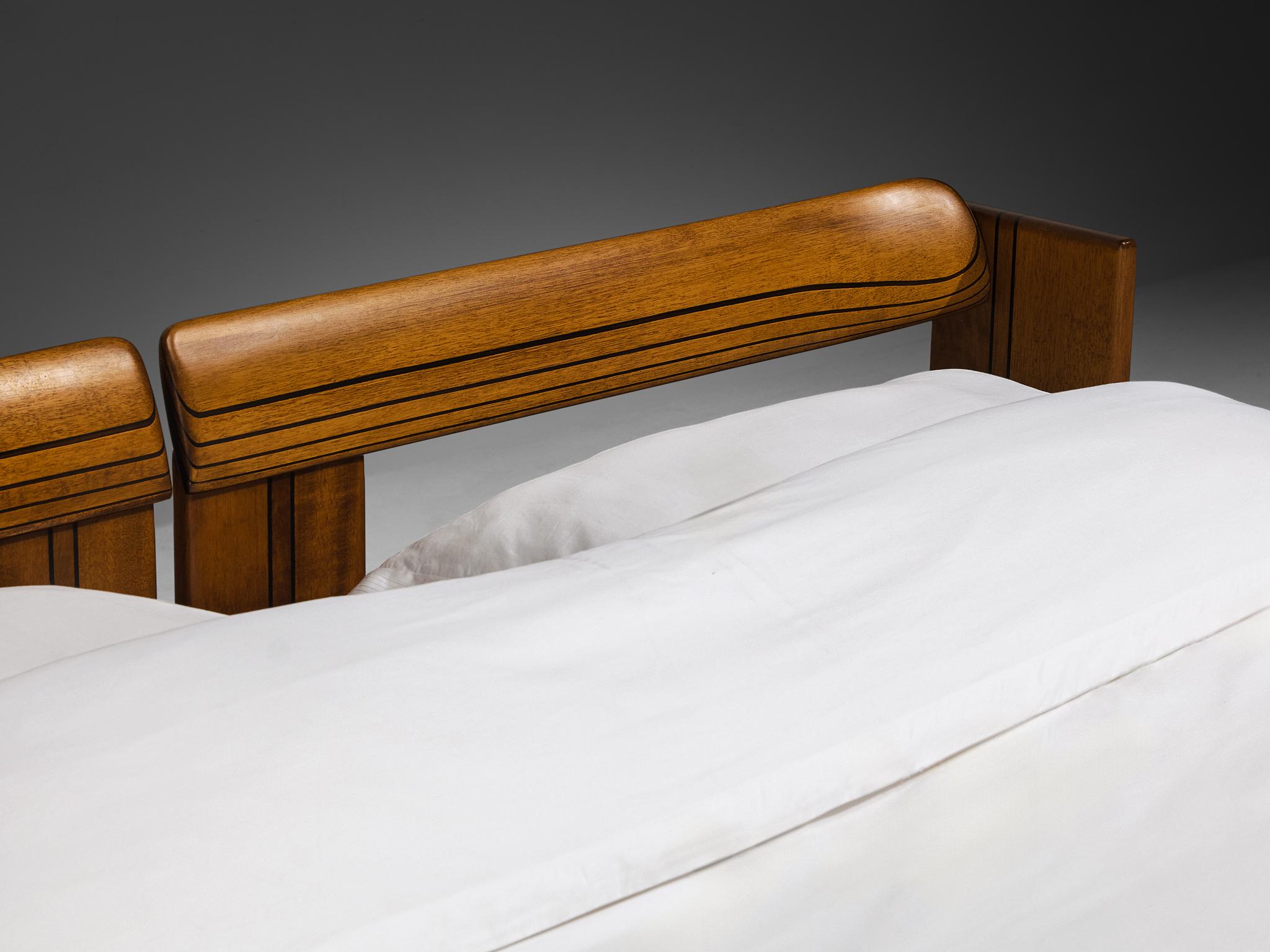 Afra & Tobia Scarpa for Maxalto 'Artona' King Bed in Walnut For Sale 2