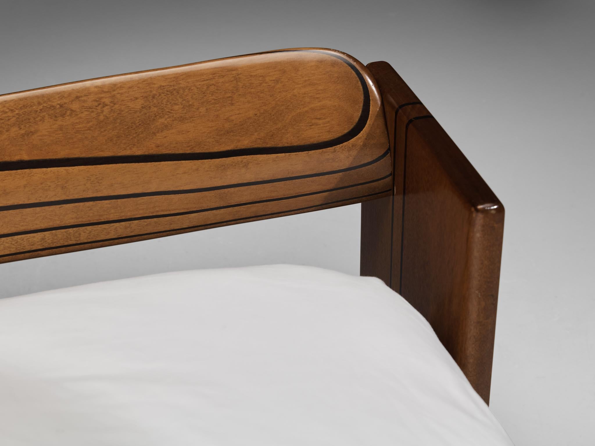 Mid-Century Modern Afra & Tobia Scarpa for Maxalto 'Artona' King Bed in Walnut