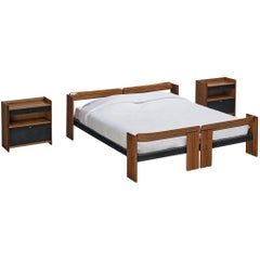 Afra & Tobia Scarpa for Maxalto 'Artona' King Bed & Night Stands in Walnut