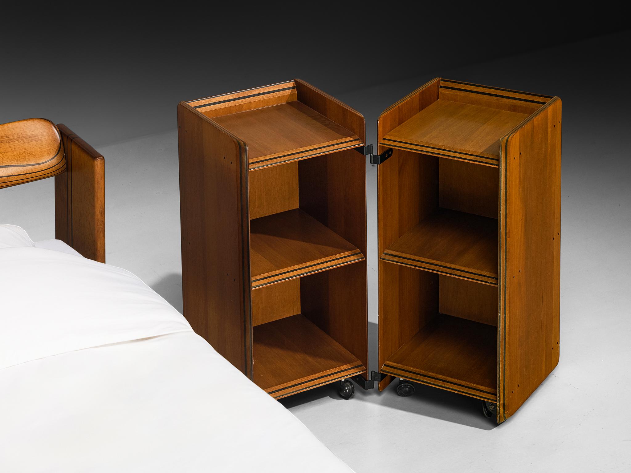Afra & Tobia Scarpa for Maxalto Artona King Bed with Nightstands In Good Condition For Sale In Waalwijk, NL