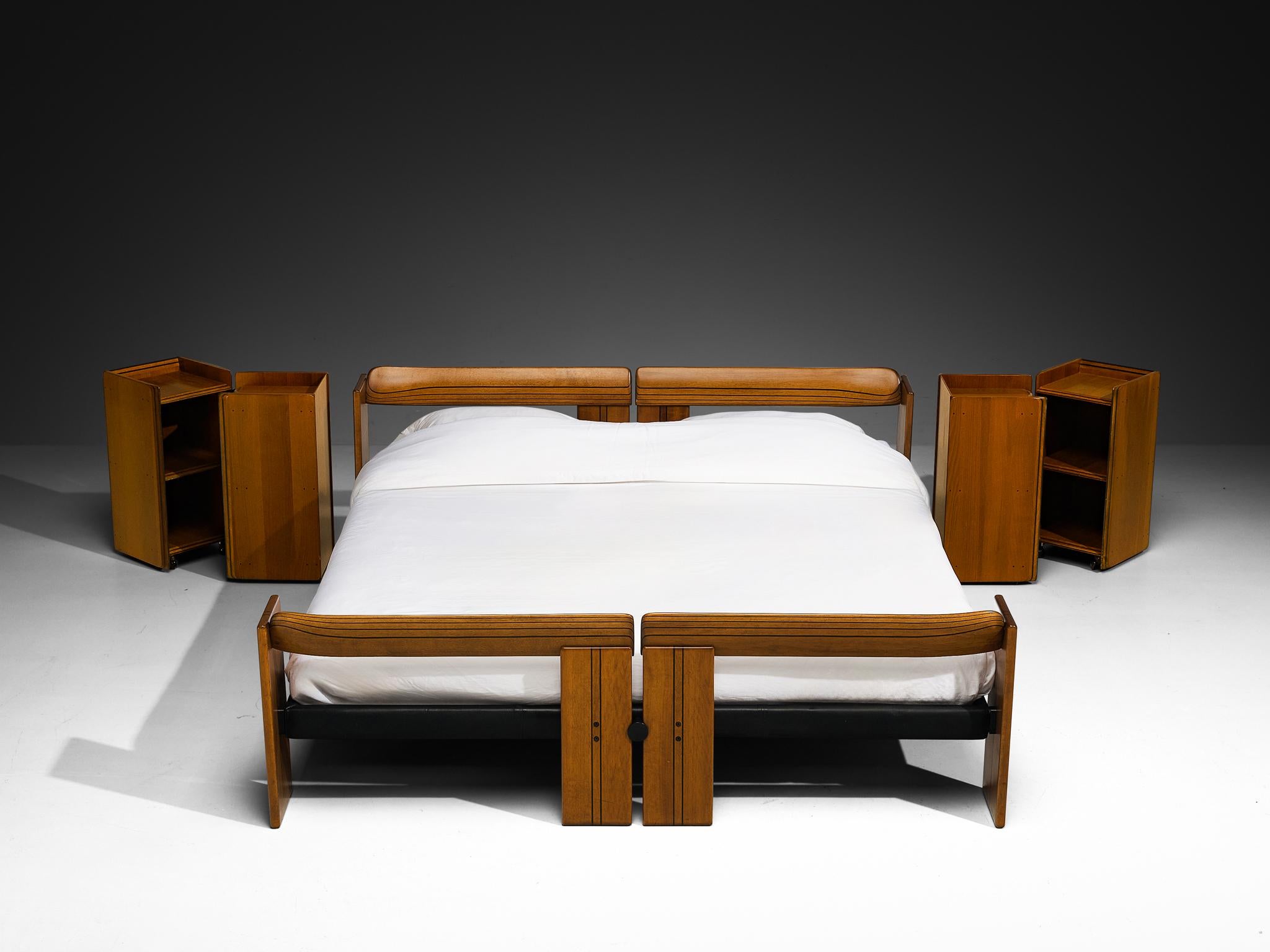 Afra & Tobia Scarpa for Maxalto Artona King Bed with Nightstands For Sale 1