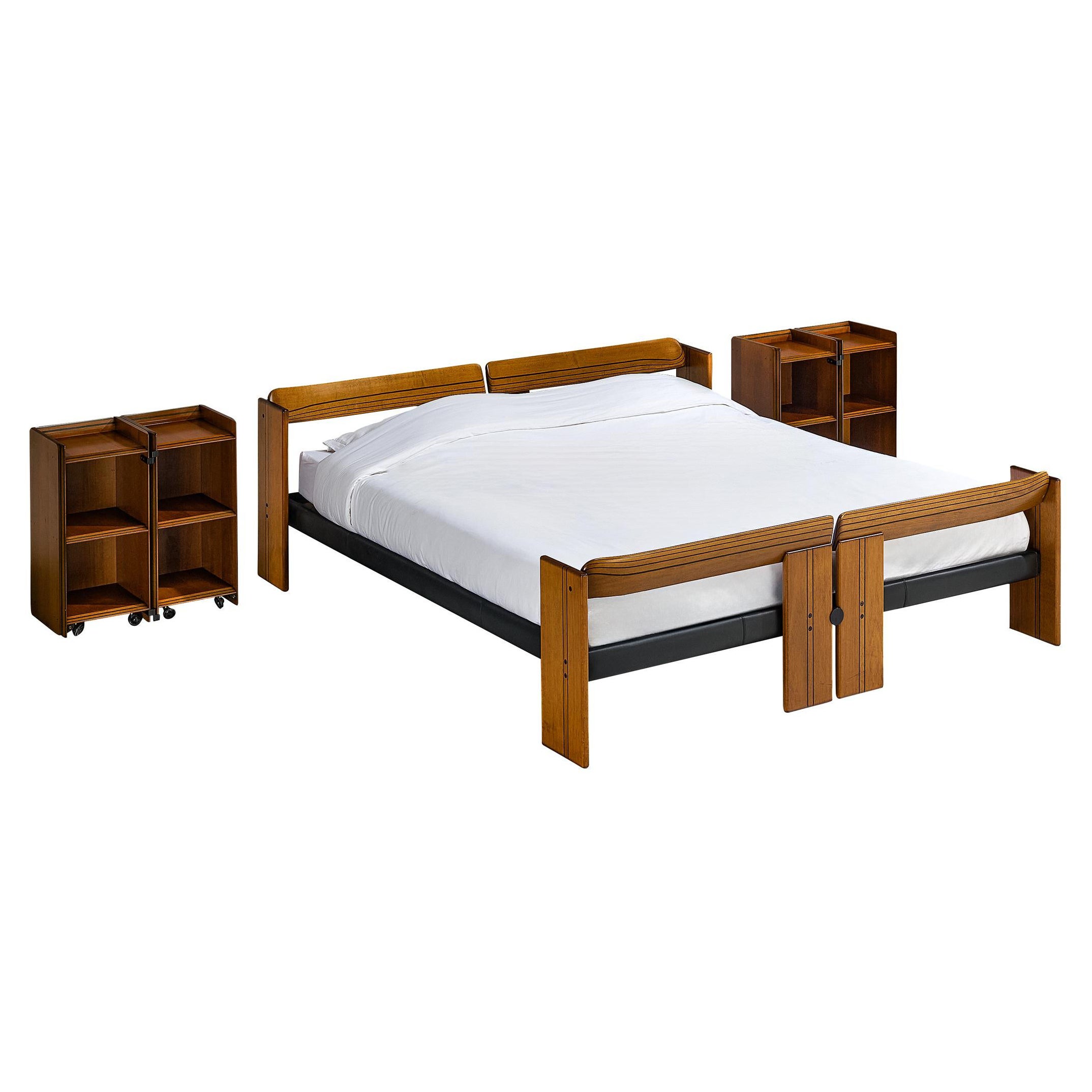 Afra & Tobia Scarpa per Maxalto Letto King Artona con Comodini