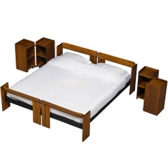 Afra & Tobia Scarpa pour Maxalto Lit King avec tables de nuit