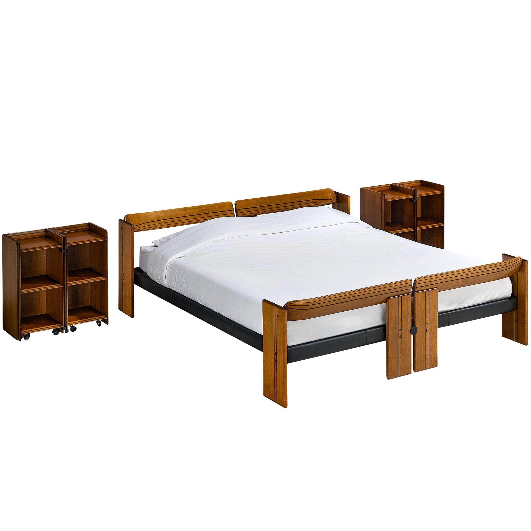 Afra & Tobia Scarpa for Maxalto Artona King Bed with Nightstands