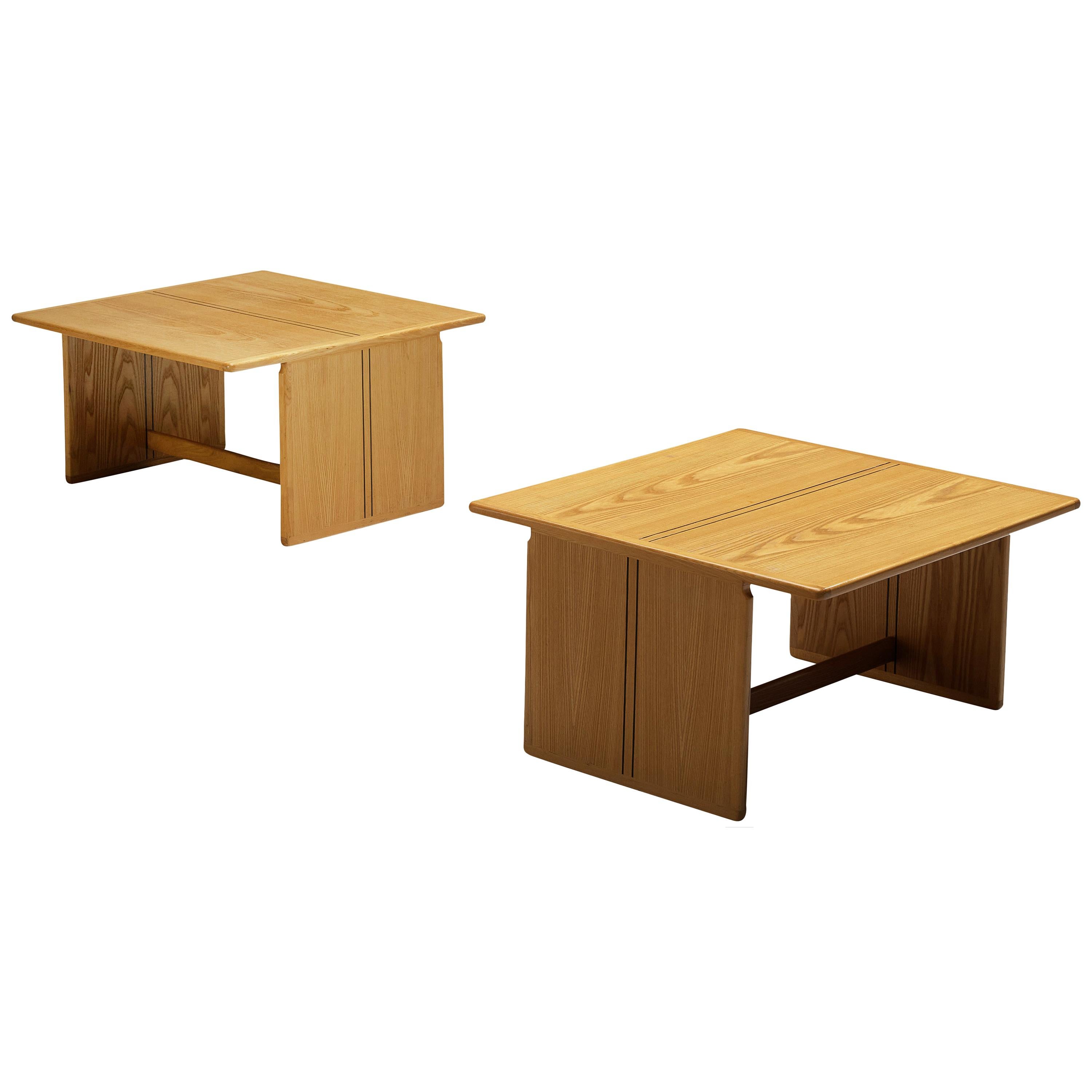 Afra & Tobia Scarpa for Maxalto 'Artona' Pair of Side Tables in Ash
