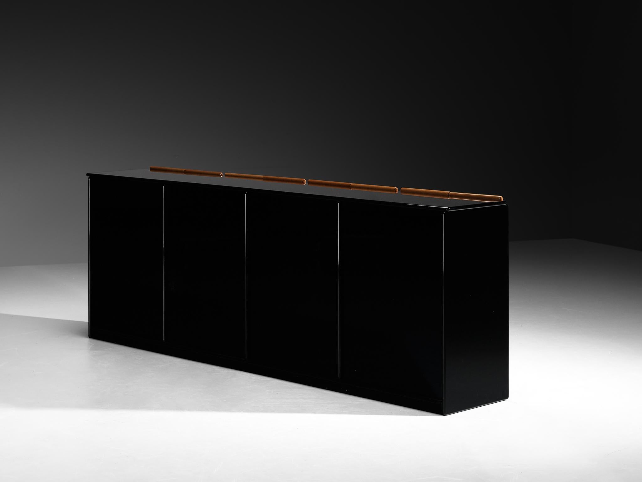 Afra & Tobia Scarpa for Maxalto 'Artona' Buffet en bois laqué noir en vente 1