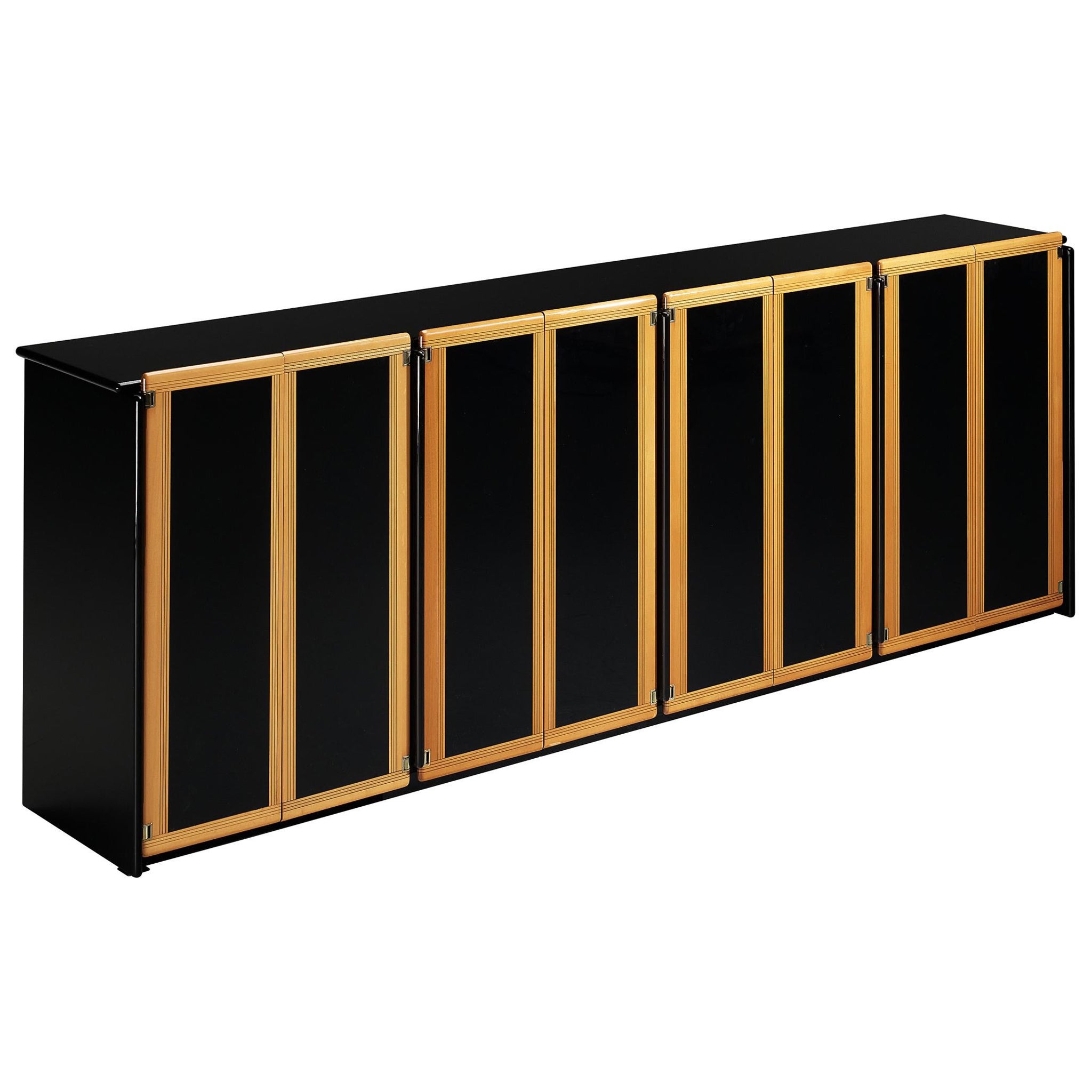 Afra & Tobia Scarpa for Maxalto 'Artona' Buffet en bois laqué noir en vente