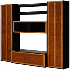 Afra & Tobia Scarpa for Maxalto 'Artona' Wall Unit with Vitrine in Walnut