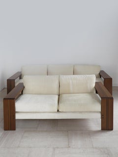 Afra & Tobia Scarpa für Maxalto Italienische Massivholz-Stoffsofas "Artona", 1970er Jahre