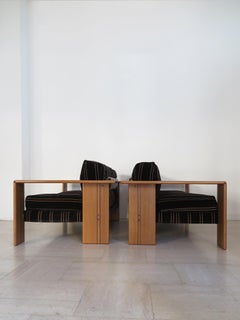 Afra & Tobia Scarpa für Maxalto Italienische Massivholz-Samt-Sofas "Artona"
