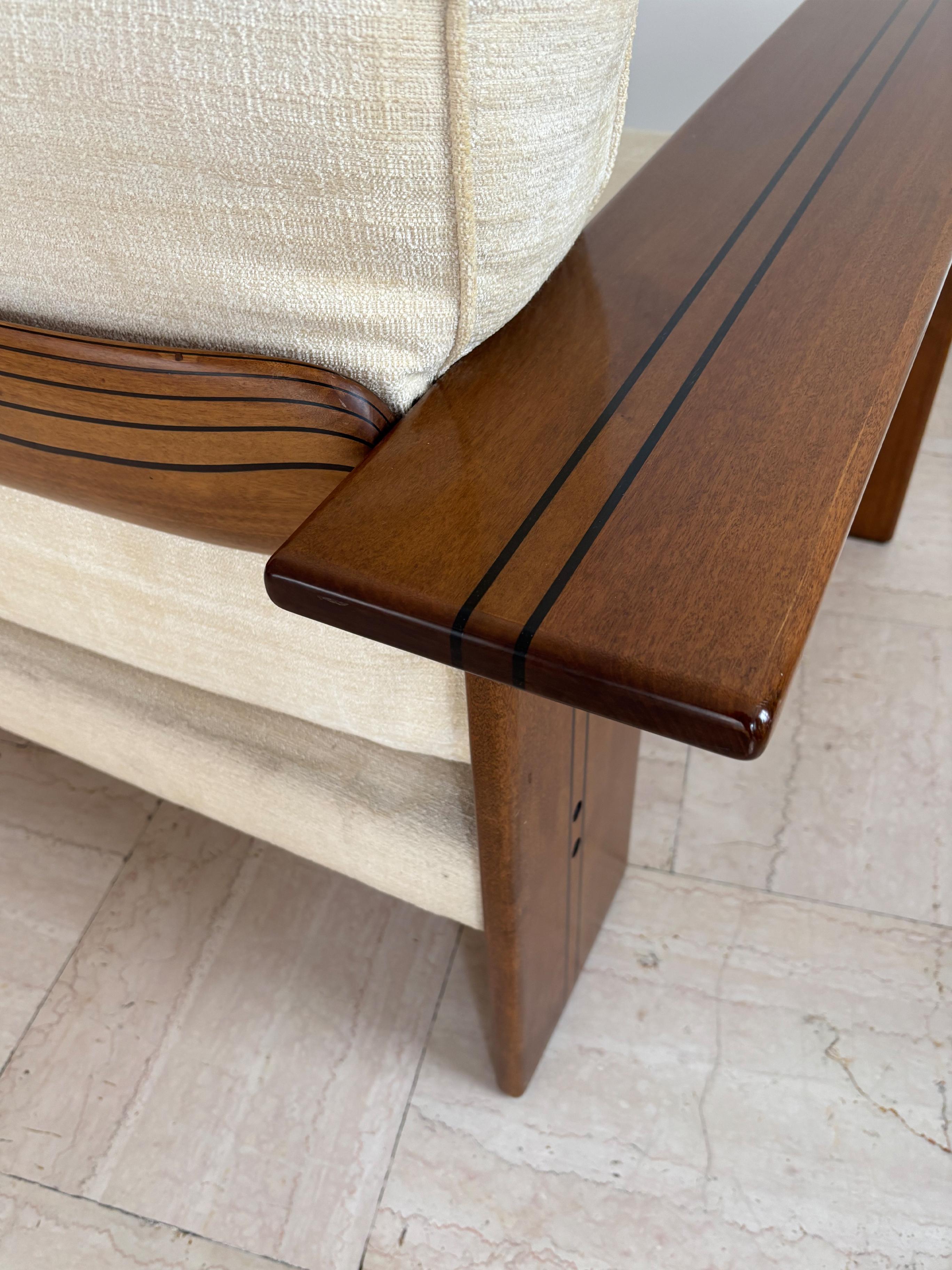 Afra & Tobia Scarpa for Maxalto Italian Wood Fabric 