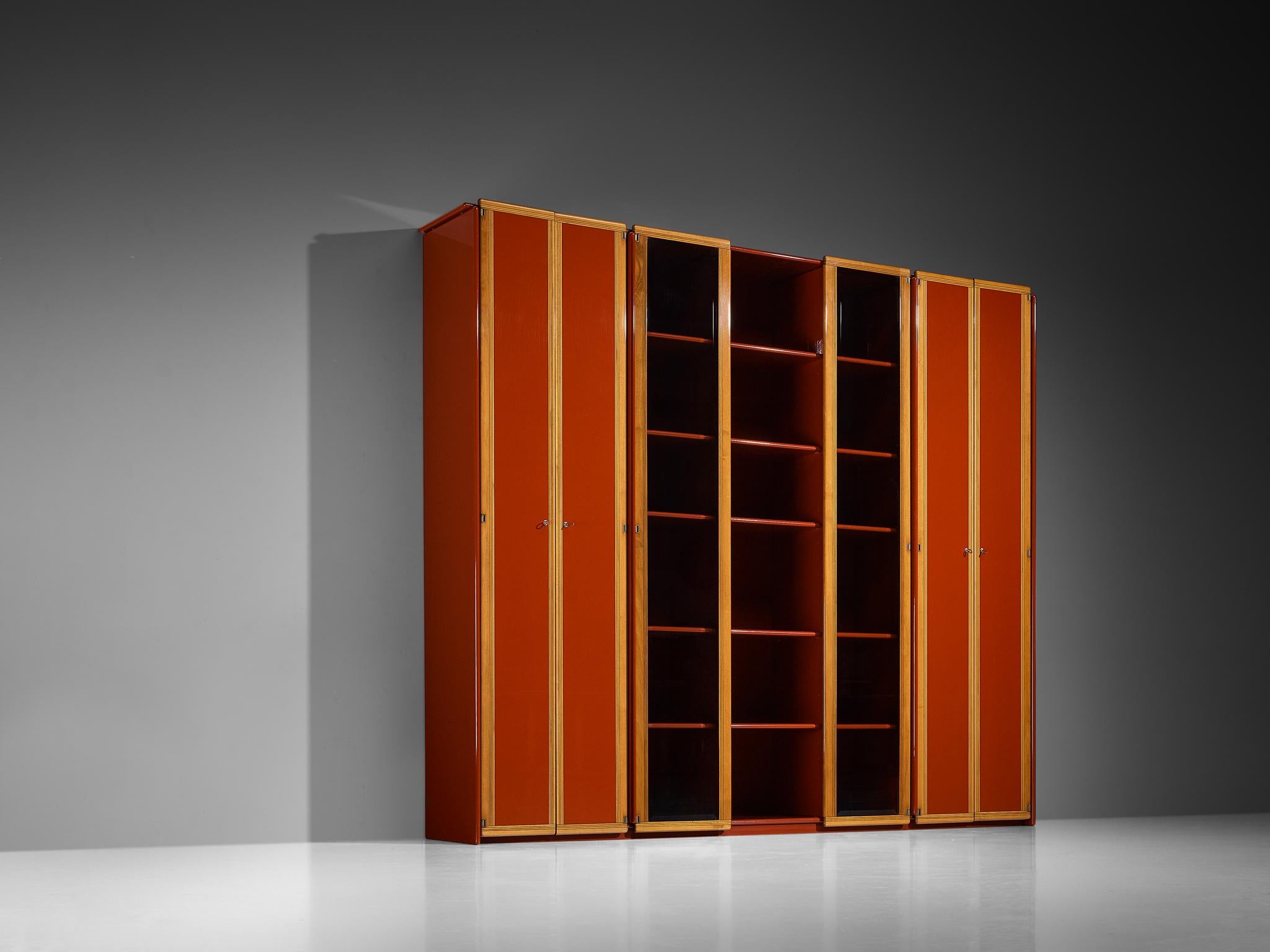 Große Vitrine oder Sideboard „Artona“ von Afra & Tobia Scarpa für Maxalto in Rot im Angebot 4